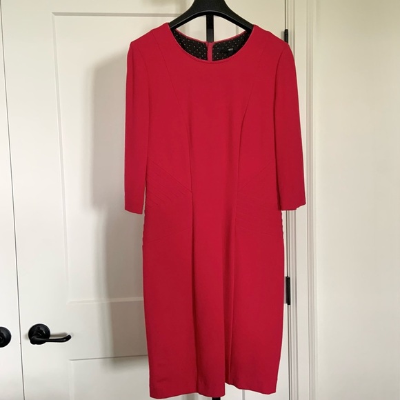 BOSS Hugo Boss tailored red sheath dress - Picture 13 of 13